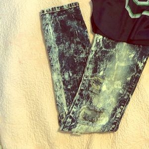Distressed Jeans Blue